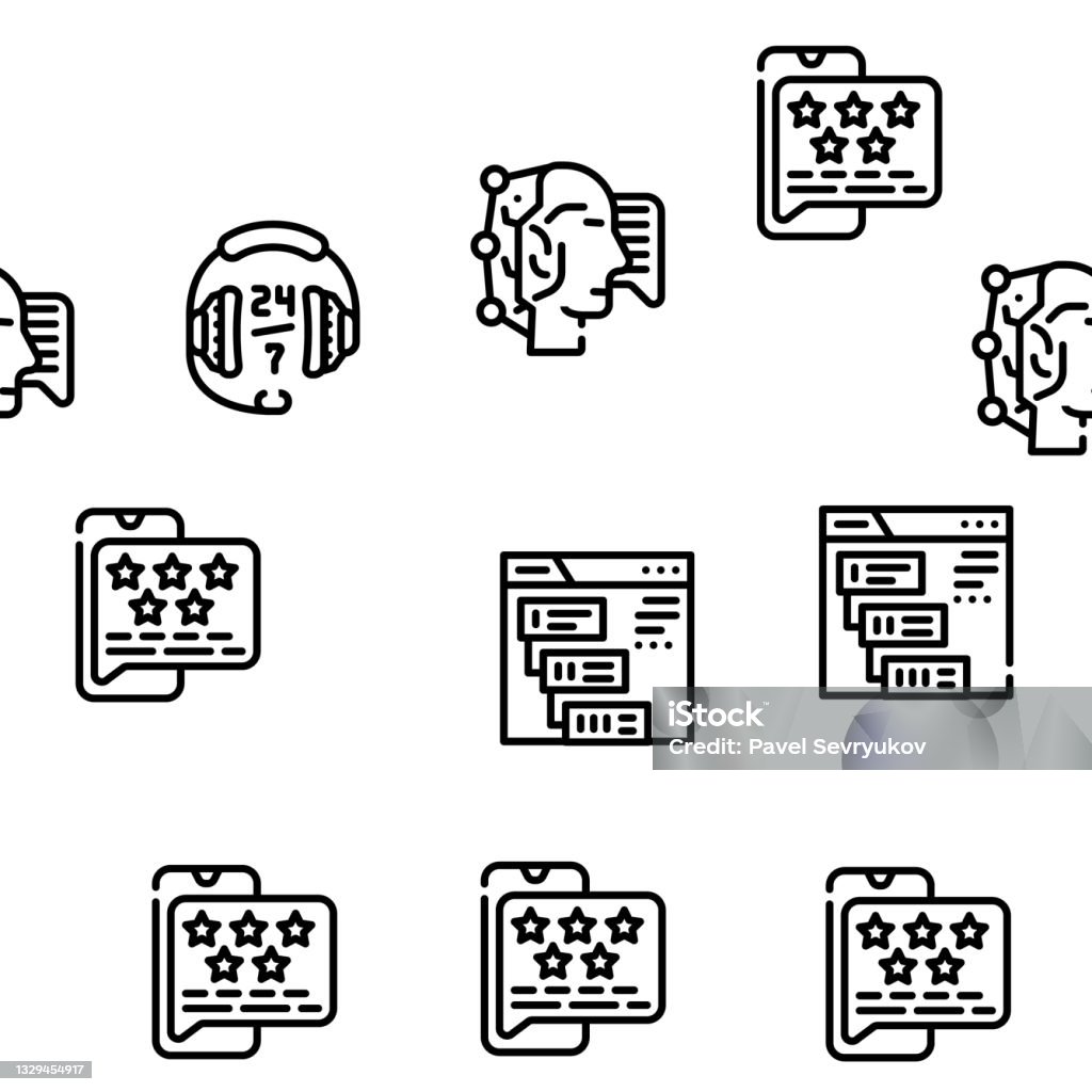 Call Center Pattern Call Center Service Vector Seamless Pattern Stock Illustration ...