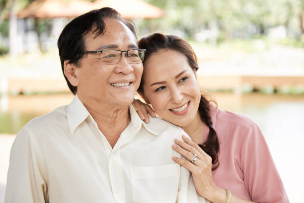 istock Woman Leaning on Shoulder of Husband 1329462906