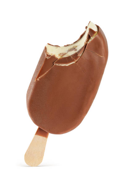 istock Bitten ice cream isolated on white background 1329466820