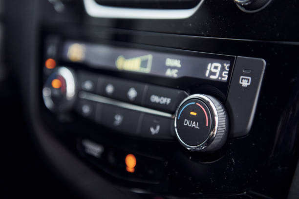 istock Radio panel. Modern new luxury automobile interior. Design and technology 1329470730