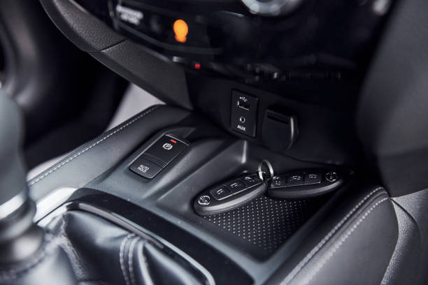 istock Modern new luxury automobile interior. Design and technology 1329470820