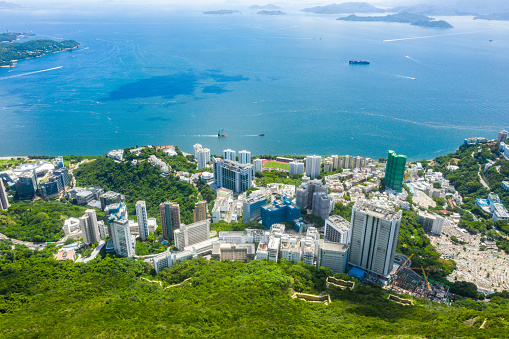 Hong Kong, February 25,2024 : Two retired East Rail Line Mid-Life Refurbishment train cars or \