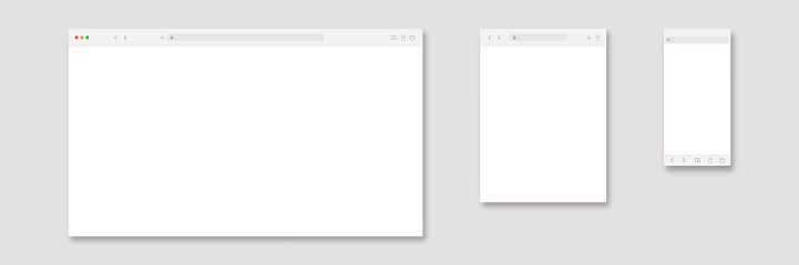 Browser Window Mockup Website Template Vector Frame Web Site Computer ...