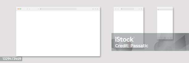 Browser Window Mockup Website Template Vector Frame Web Site Computer ...