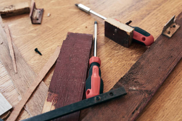 istock Handyman's miscellaneous tools for fixing furniture and various things. 1329484221