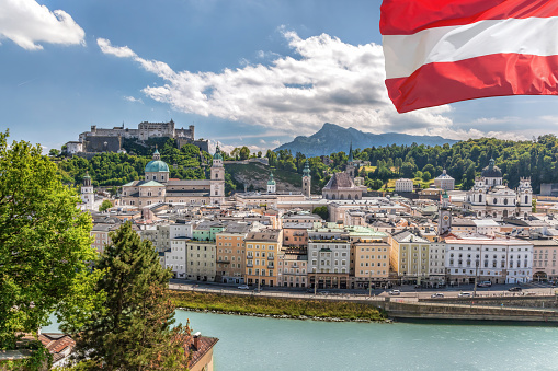 Salzburg's famous old town, one of Europe's most well-recognized UNESCO world heritage sites