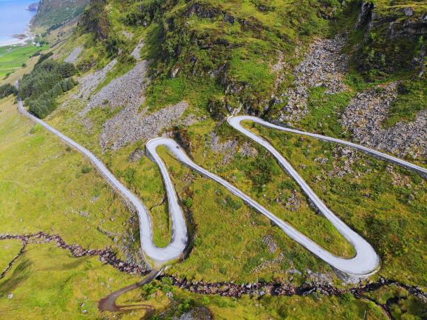 istock Stadlandet, Norway - winding road to Hoddevik 1329485595