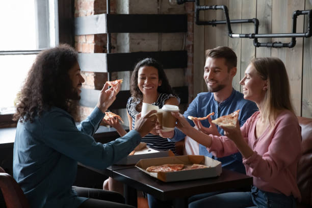 istock Cheerful young diverse best friends having fun on weekend. 1329488405