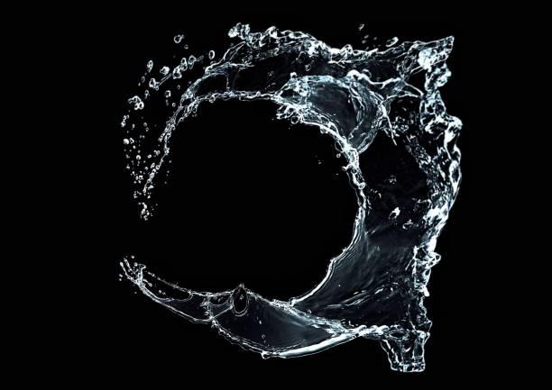 istock Illustration of blue splashes and waves 1329488675