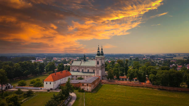 The brick church and monastery were built between 1747–1757.