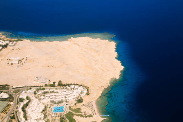 istock Sinai Peninsula at airplane view 1329496961