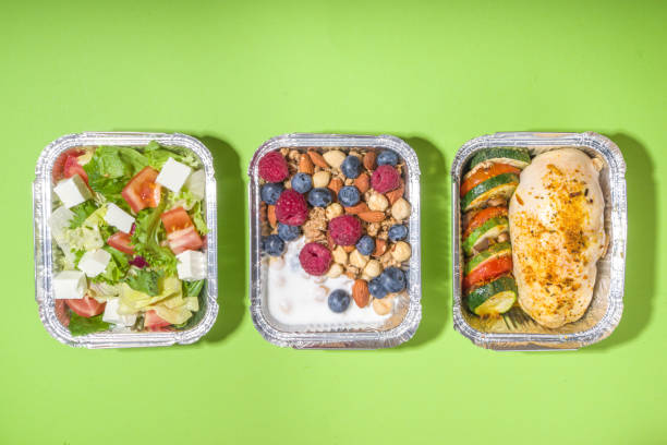 istock Healthy food delivery lunch boxes 1329497309