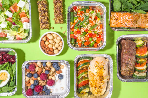 istock Healthy food delivery lunch boxes 1329497310
