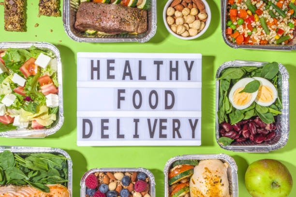 istock Healthy food delivery lunch boxes 1329497380