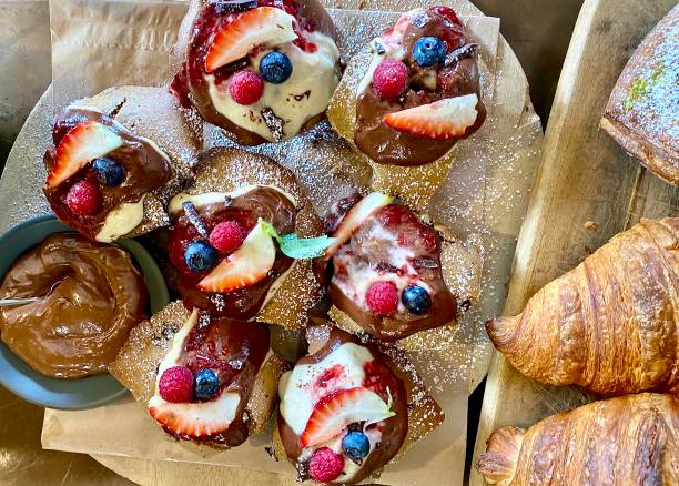 istock Fresh Baked Muffins with Cacao Sauce 1329499417