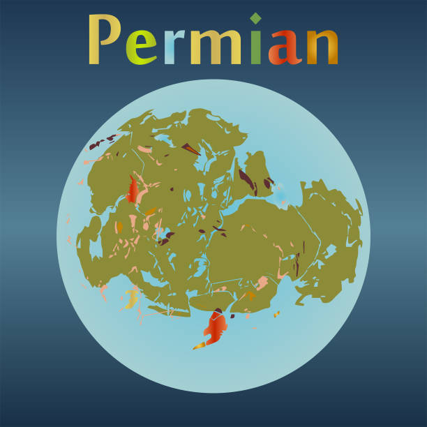 istock Permian period in the history of the Earth. 1329499830