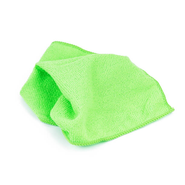 istock microfiber towel cloth isolated on white background. fabric for dusting and cleaning cut out 1329506087