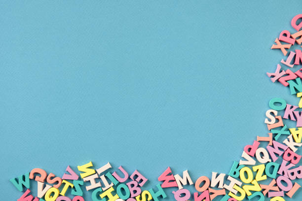 istock Background with many multicolored letters. Back To School. School studies, teaching to read. 1329506238