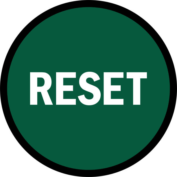 ilustrações, clipart, desenhos animados e ícones de reinicie o sinal do ícone do botão. - restoring beginnings restart recovery