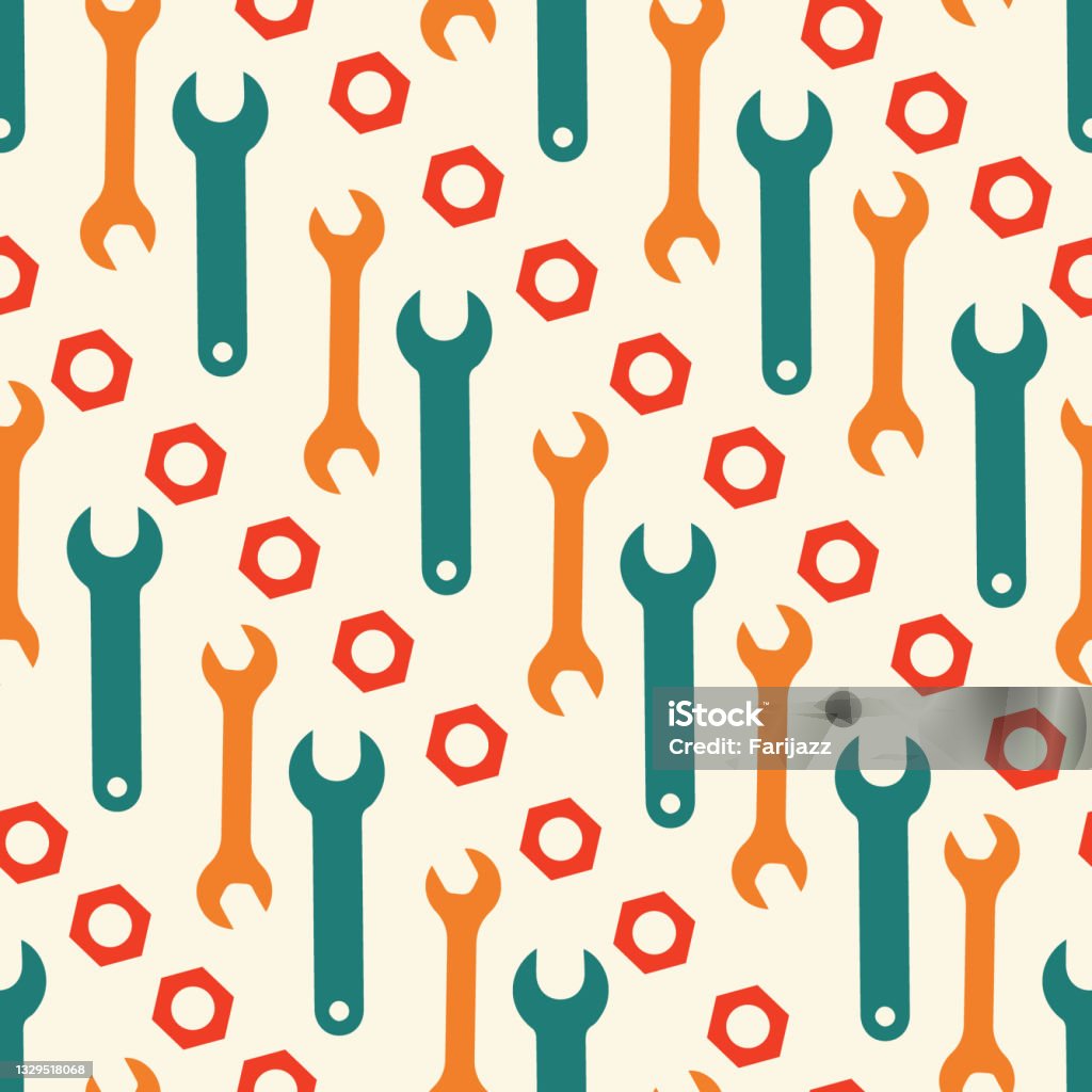 Mechanical Tools Vector Seamless Pattern Stock Illustration - Download ...