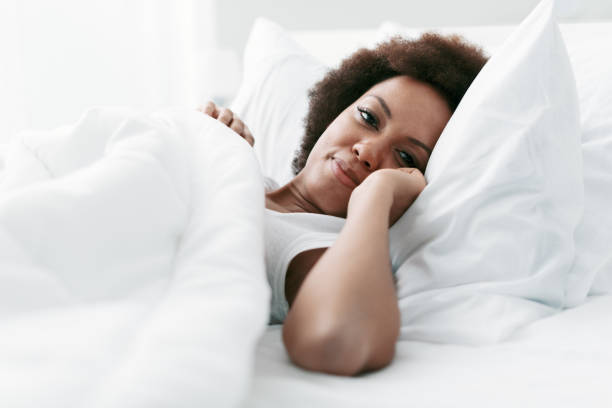 istock Beautiful woman waking up 1329518679