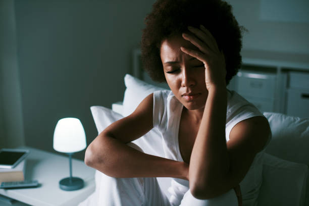 istock Sad woman suffering from insomnia 1329519253