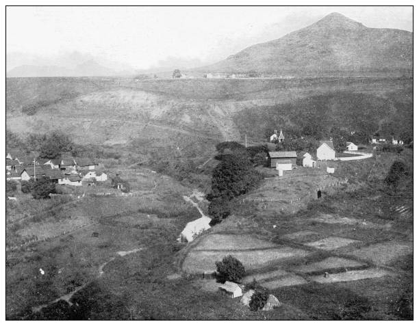istock Antique black and white photograph: Kauai island, Hawaii 1329519671