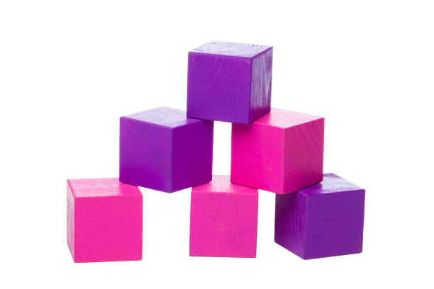 istock Wooden building blocks isolated on white background 1329521412