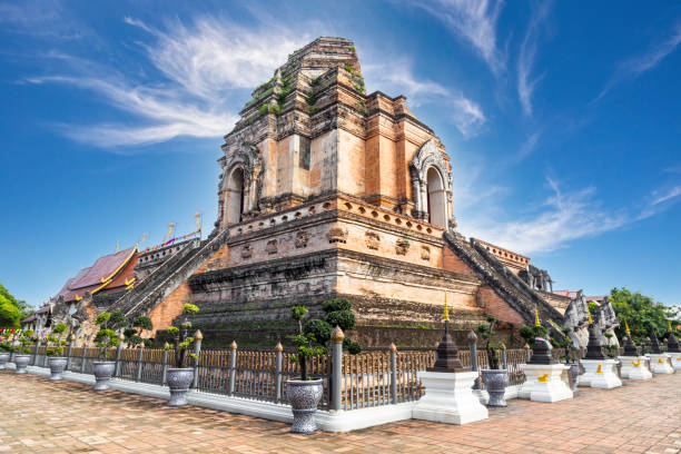 istock Beautiful lantern Yeepeng Festival and ancient temple 1329523167