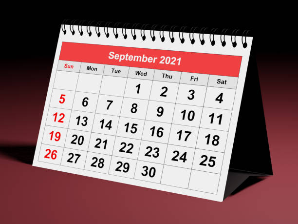 istock Monthly calendar - month September 2021 1329523296