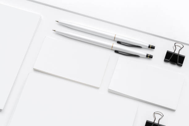 istock Blank stationery/ business branding isolated on white background 1329526314