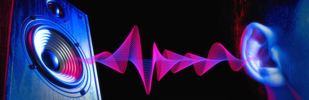 istock Sound wave. Loud noise. Deafness. 1329528779
