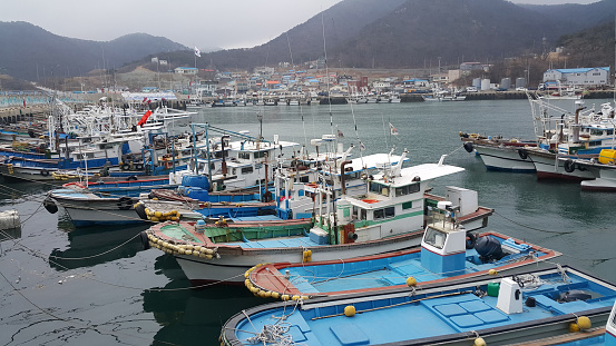 Fishing boats at Daecheong Island, South Korea