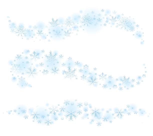 눈 겨울 파도 - motion snowflake backgrounds blue stock illustrations