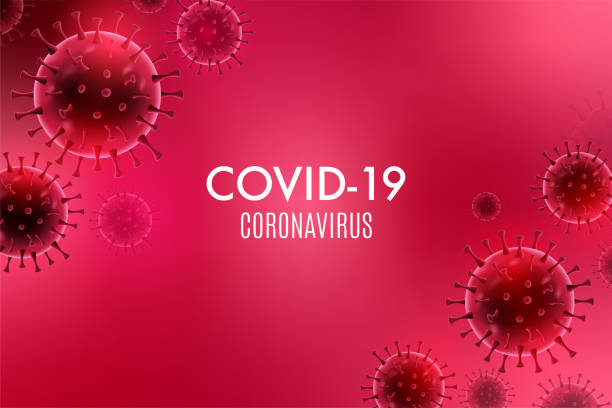 コロナウイルス病covid-19感染医療分離。中国病原体呼吸器インフルエンザ共行ウイルス細胞。covid-19という名前のコロナウイルス病の新しい正式名称 - black fungus点のイラスト素材／クリップアート素材／マンガ素材／アイコン素材