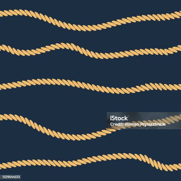Line Rope Desing Rope Line Seamless Pattern Background With Marine Rope Stripes Vector ...