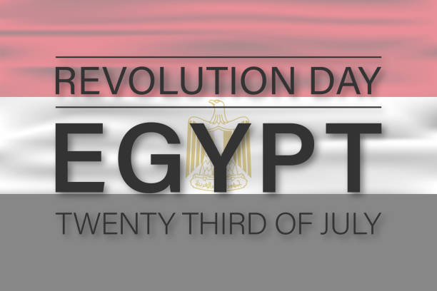 이집트 혁명의 날 23 7 월 - egypt revolution protest egyptian culture stock illustrations