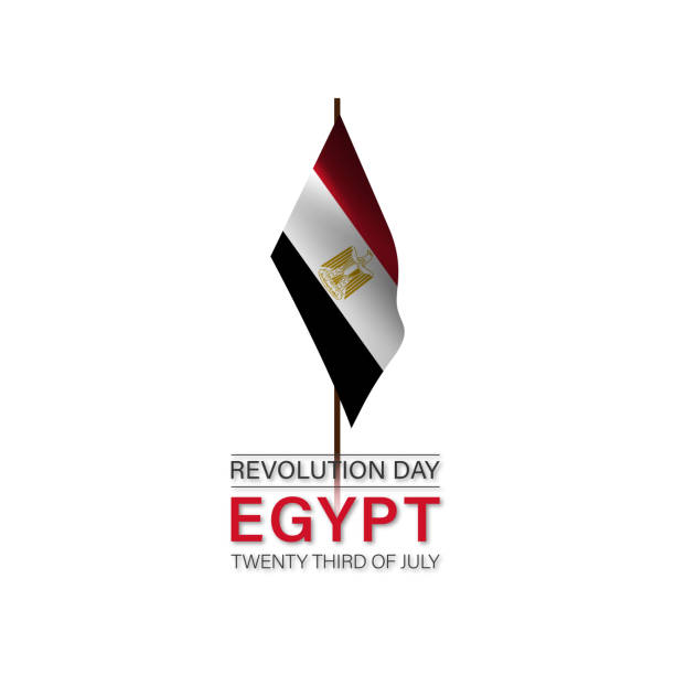 이집트 혁명의 날 23 7 월 - egypt revolution protest egyptian culture stock illustrations