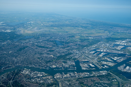 Amsterdam Aerial View on a suny day