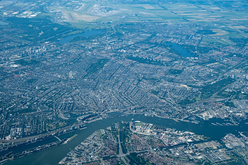 Amsterdam Aerial View on a suny day