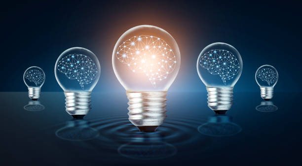 istock different Light bulb idea Many bulbs are arranged in a row and one of them is illuminated. Concept idea 1329557679