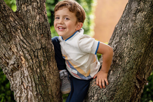 Boy smiling at the camera