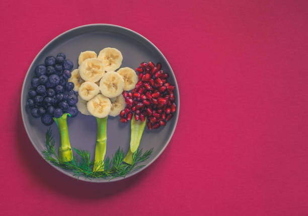 istock food creative ideas, trees made from fruit pieces, breakfast for children 1329561256