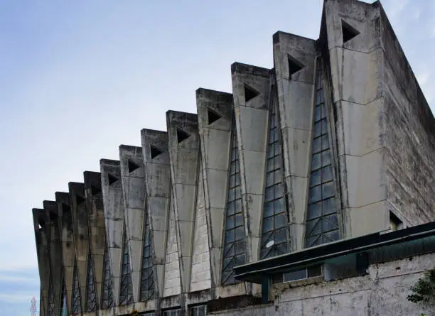 Monrovia, Liberia: brutalist architecture of the Cathedral Church of the Holy Trinity - triangles of concrete an glass - seat of the Anglican Bishop of Liberia - Episcopal Church of Liberia - Episcopal Diocese of Liberia, Anglican Province of West Africa - Broad Street, Snapper Hill.