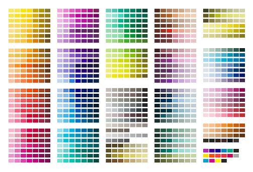 Color Palette. Color Chart. Print Test Page. Color Codes. RGB, HEX HTML, CMYK. Vector color