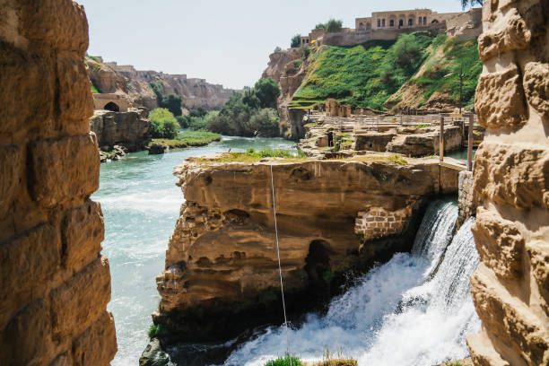 istock Shushtar Historical Hydraulic System and a waterfall in Shooshtar, Iran 1329565527