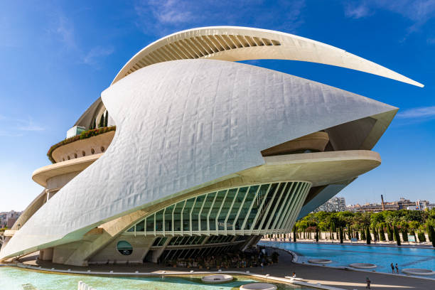 palacio de las artes reina sofía - città delle arti e delle scienze, valencia. - palacio de las artes reina sofía foto e immagini stock