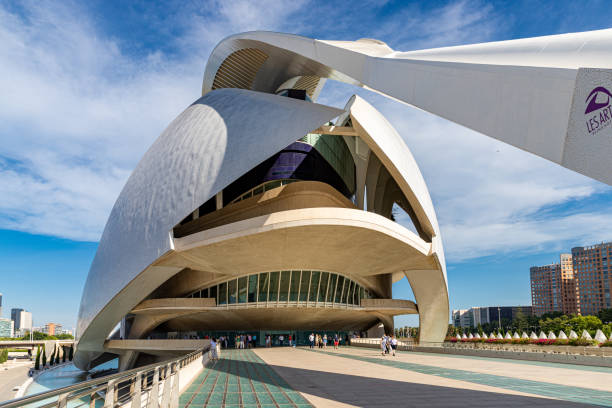 palacio de las artes reina sofía - città delle arti e delle scienze, valencia. - palacio de las artes reina sofía foto e immagini stock