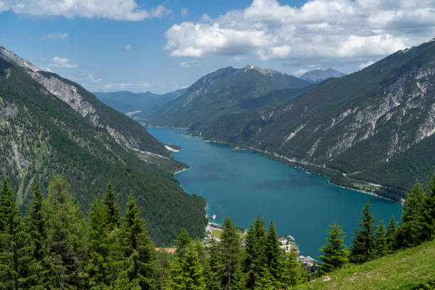 istock Hiking trail in Tyrol at Lake Achensee 1329568933