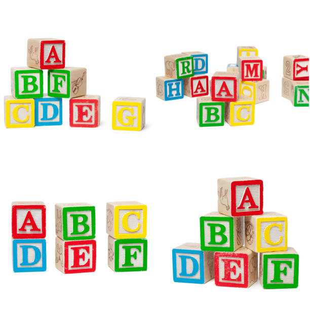 istock Wooden alphabet blocks isolated on white background 1329570054